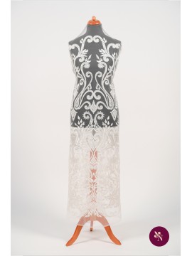Dantelă mireasă ivoire baroc