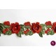 Bandă 3d cu flori roșii