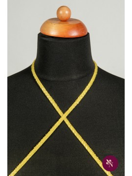 Bandă galbenă accesorizată manual cu mărgeluțe