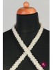 Bandă ivoire împletită cu perle și mărgeluțe