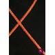 Bandă orange accesorizată manual cu mărgeluțe