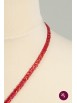 Bandă roșie accesorizată manual cu mărgeluțe