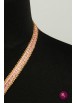 Bandă roz-aurie cu șiret și lurex