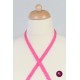 Bandă roz bombon cu mărgeluțe accesorizată manual