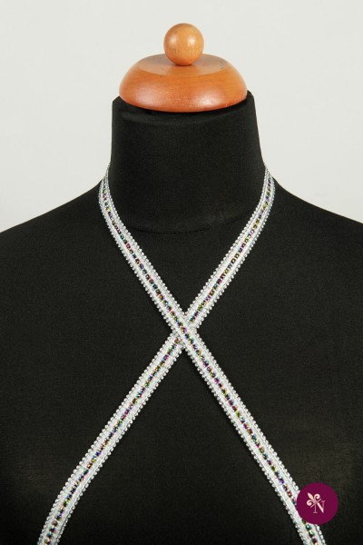 Bandă textilă cu șiret și lurex