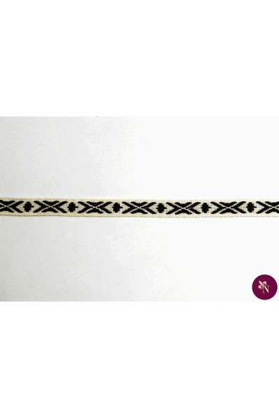 Bandă tradițională ivoire-neagră
