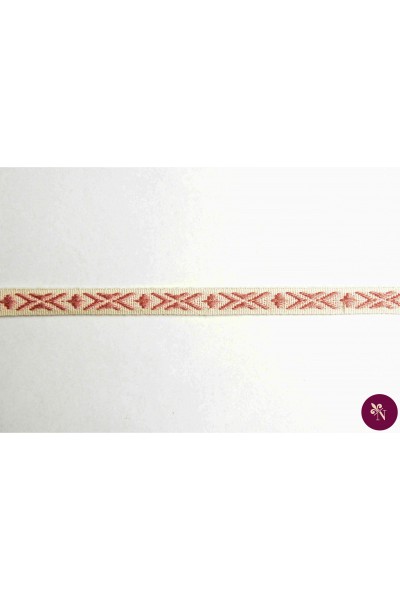 Bandă tradițională ivoire-roz