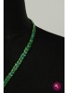 Bandă verde crud accesorizată manual cu mărgeluțe