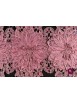 Dantelă roz lila prăfuit cu flori 3D