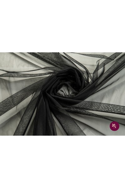 Tulle negru moale