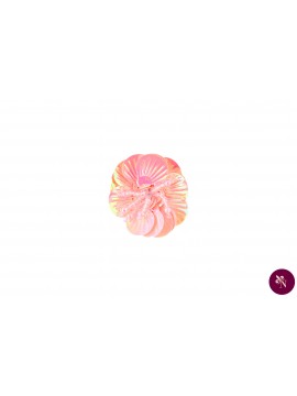 Floare roz piersică din paiete supradimensionate cu mărgele aplicabilă