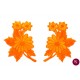 Aplicație cu flori orange termoadezivă