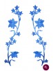 Flori bleumarin brodate termoadezive
