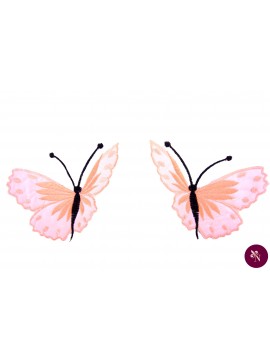 Fluturi roz piersică termoadezivi