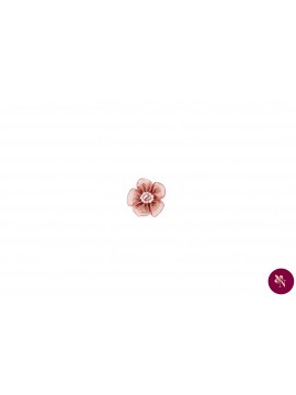 Floare roz cu mărgele aplicabilă