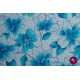 Pânză cu flori albastre imprimate